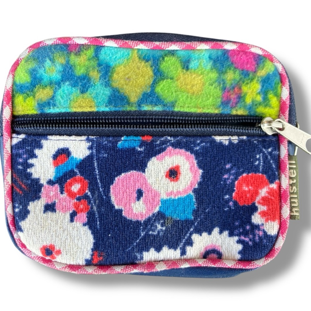 Huisteil Creaties Pocket Wallet / new flat purse  mod floral print